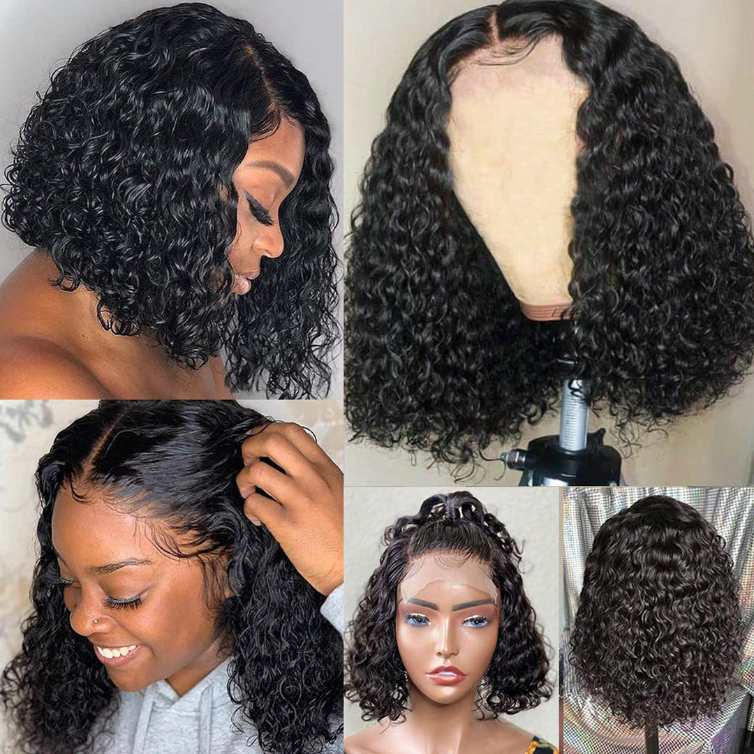 Jerry Curly Short Bob Human Hair Wig