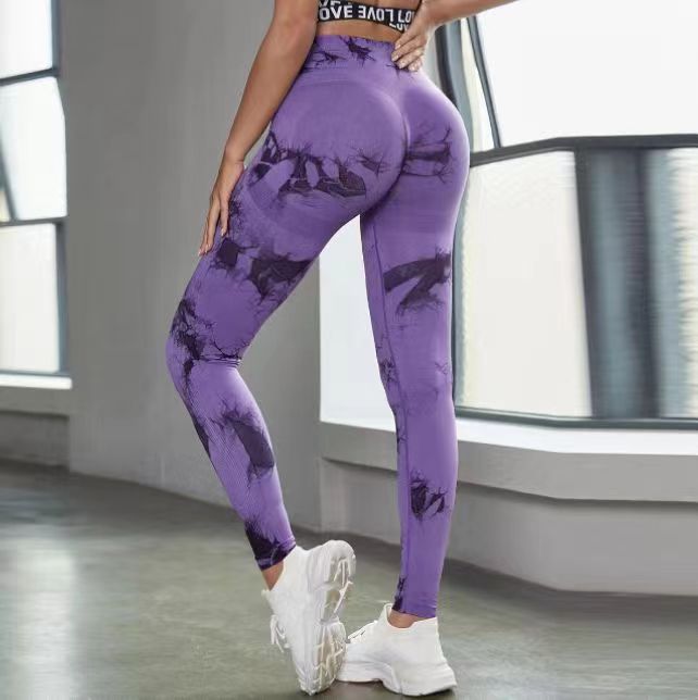 Women's Tie-Dye High Waist Yoga Pants – Hip Lift, XS to XL