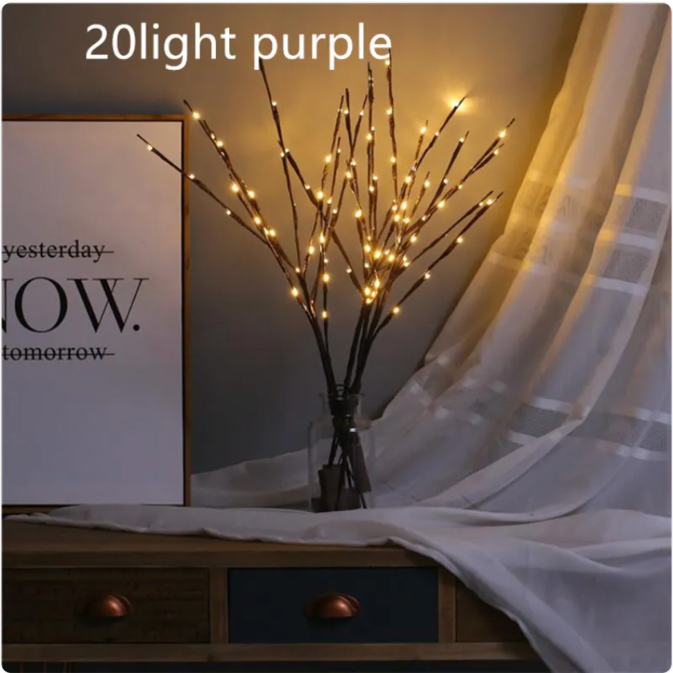 20-LED Twig String Lights for Home & Garden Decor