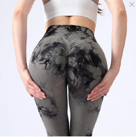 Women's Tie-Dye High Waist Yoga Pants – Hip Lift, XS to XL