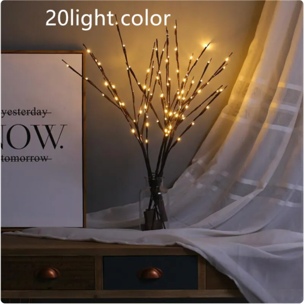 20-LED Twig String Lights for Home & Garden Decor