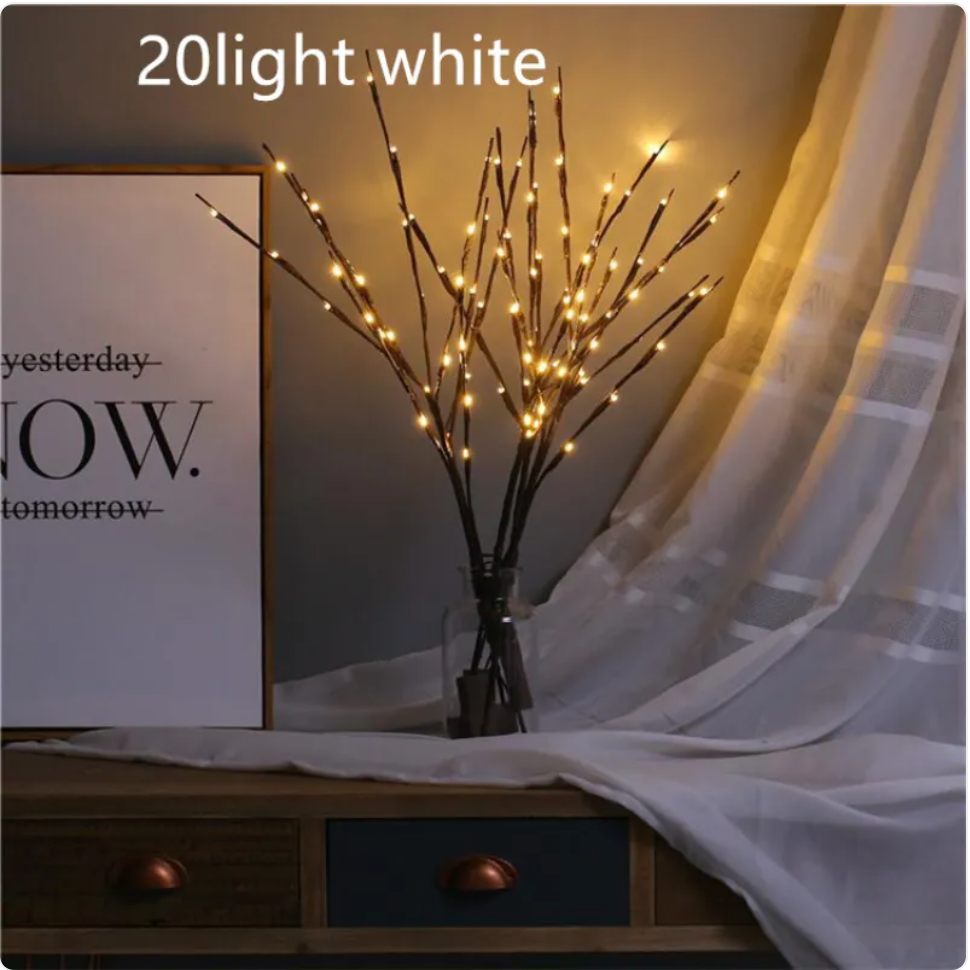 20-LED Twig String Lights for Home & Garden Decor