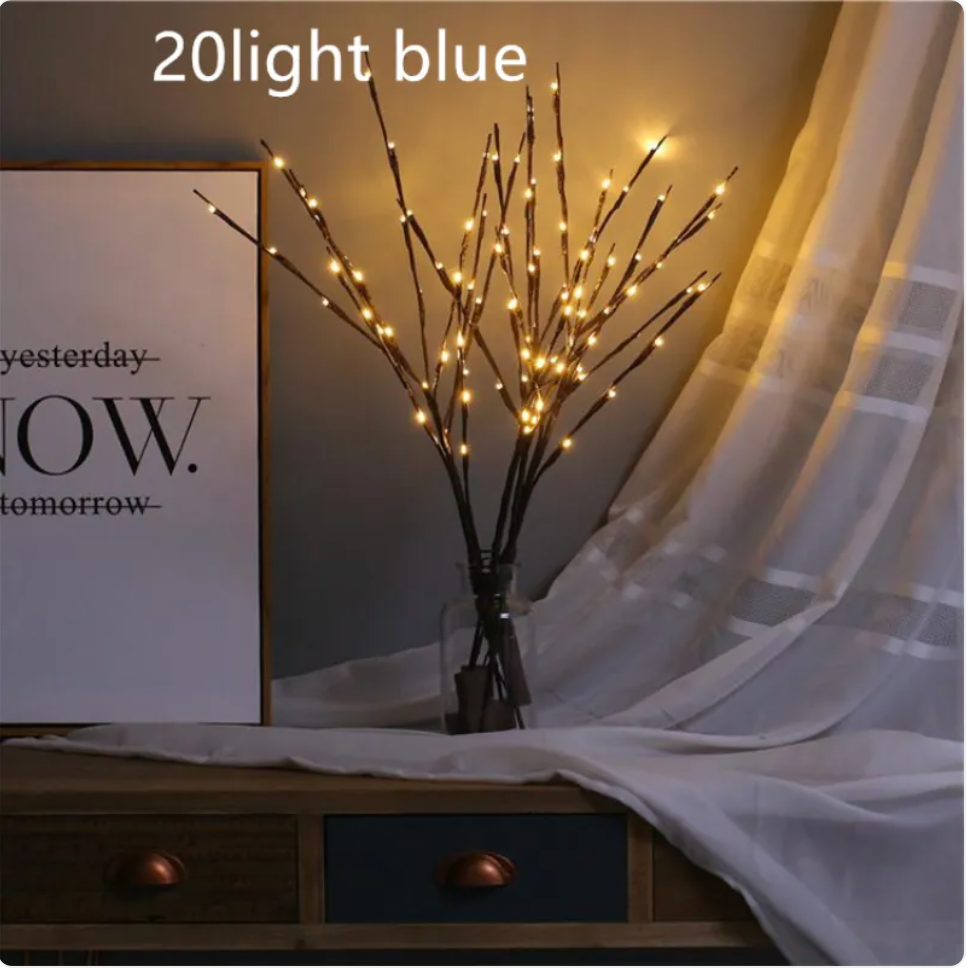 20-LED Twig String Lights for Home & Garden Decor