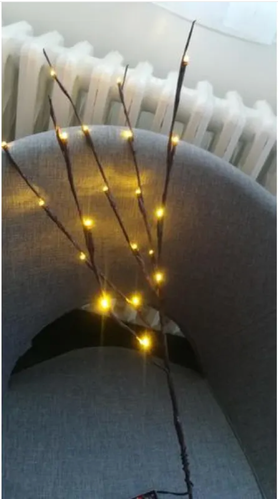 20-LED Twig String Lights for Home & Garden Decor