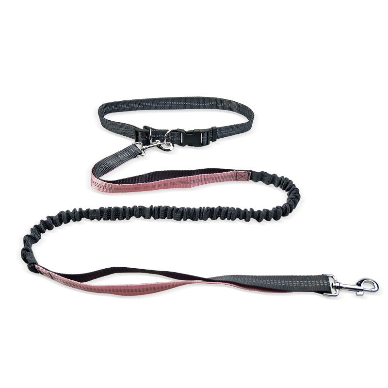 Hands-Free Dog Walking Belt with Shockproof Detachable Leash – 130cm