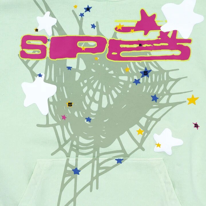 Spider Letter Print Hoodie – Bold Graphic Street-Style Sweatshirt