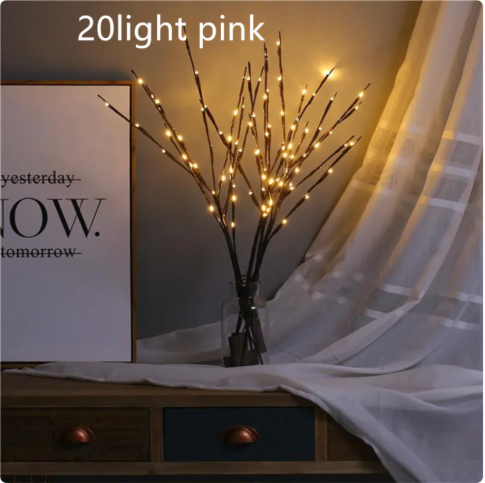 20-LED Twig String Lights for Home & Garden Decor