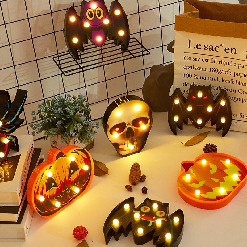 Halloween LED Night Light – Pumpkin, Bat & Skull Designs