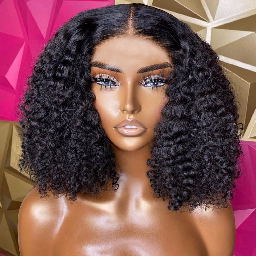 Jerry Curly Short Bob Human Hair Wig