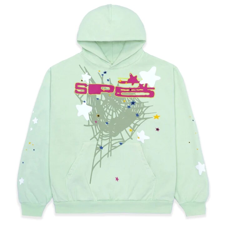 Spider Letter Print Hoodie – Bold Graphic Street-Style Sweatshirt