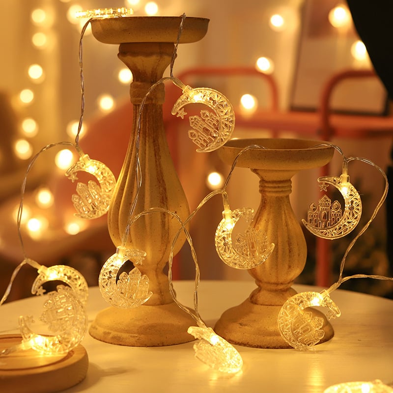 LED Moon Castle & Palace String Lights for Holiday Decor